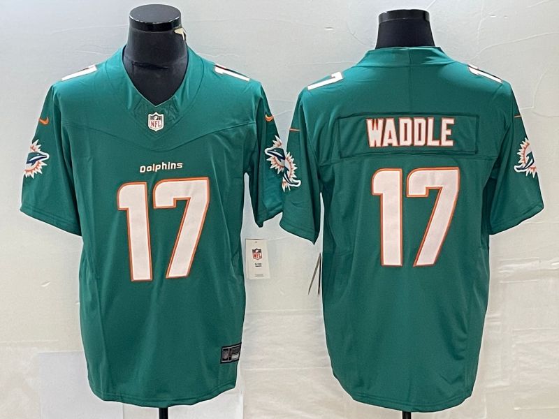 Men Miami Dolphins #17 Waddle Green 2023 Nike Vapor Limited NFL Jersey style 1->philadelphia eagles->NFL Jersey